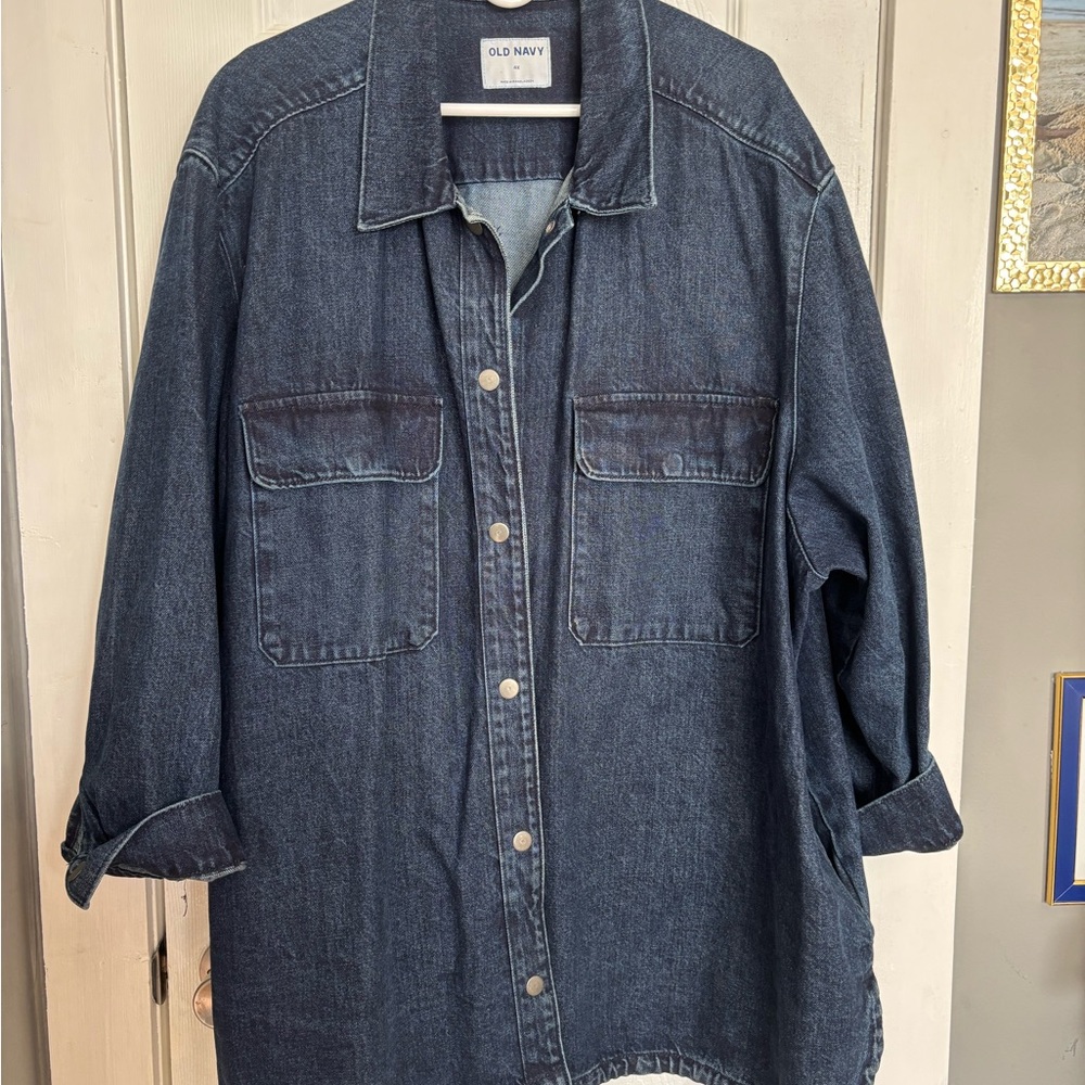 Old Navy Dark Blue Denim Overshirt